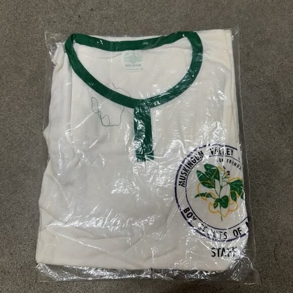 Vintage 60s Official Boy Scouts BSA Shirt NEW Muskingham Council Staff Men's M - Picture 1 of 3